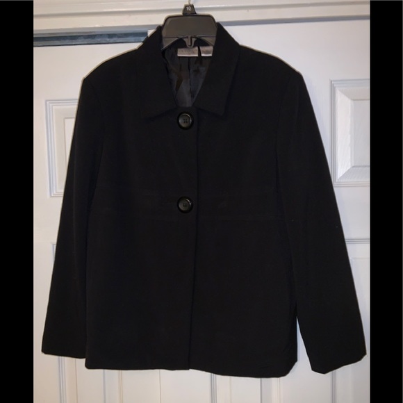 Kim Rogers Black Swing Jacket, Size 10 Petite - Picture 1 of 3